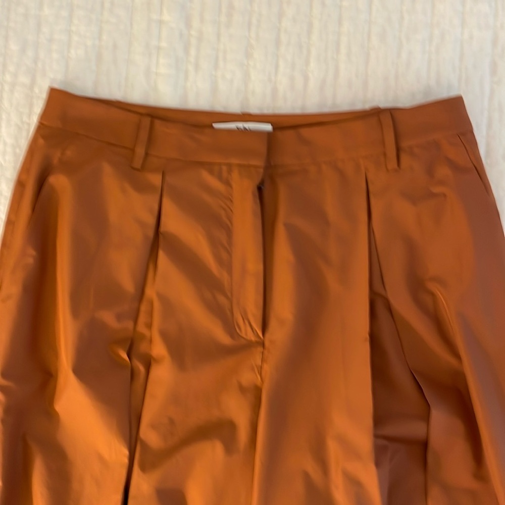 Tibi Italian Sporty Nylon Eden Pleated Balloon Pant - “Sienna.”
